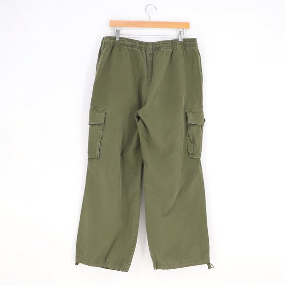 WILFRED FREE ARITZIA Cargo Utility Drawstring Wide-Leg Pants Toggle Hem Size XL - Picture 2 of 11